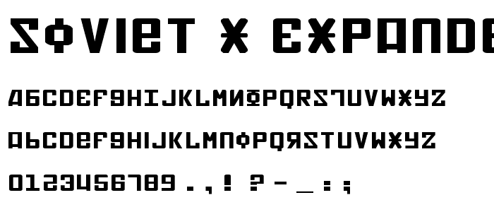 Soviet X-Expanded font
